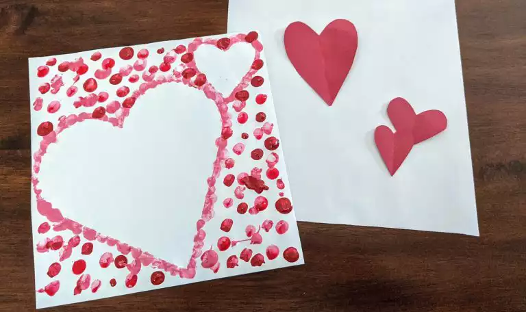 Negative Space Hearts Valentine's Day Craft For Kids